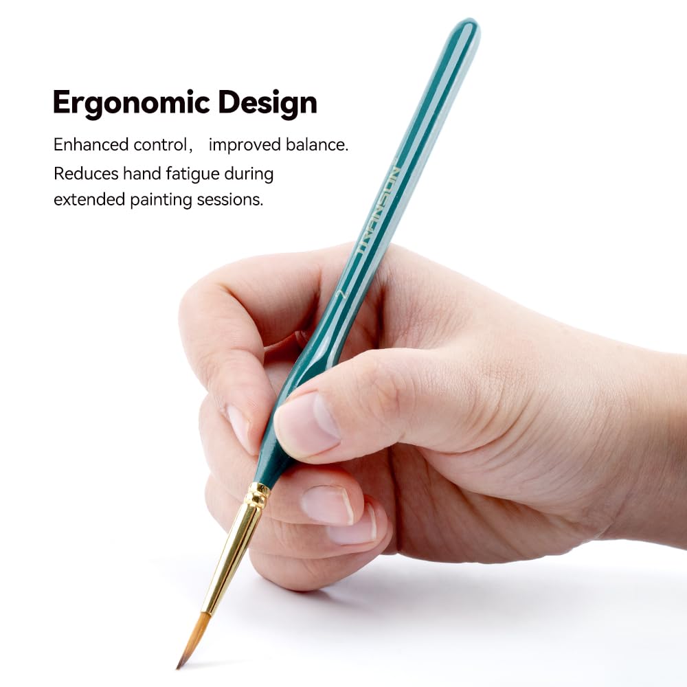Amazon.co.jp: TRANSON 8本 極細 絵 画用筆セット 三角グリップ
